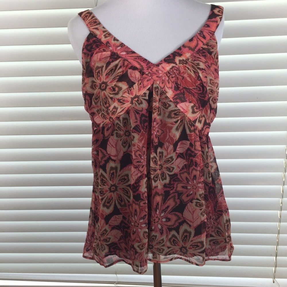 Ann Taylor Loft Floral Print Top Size 10
